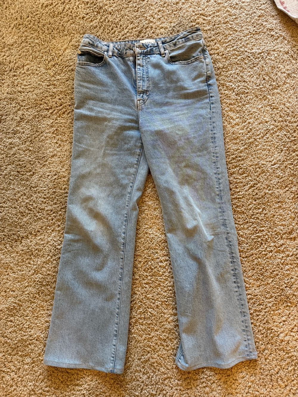 Frame Denim Light Blue Straight-Leg Jeans